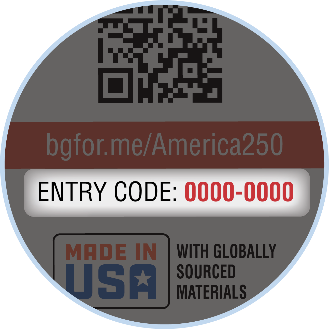 Where to find the entry code on your commemorative can