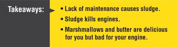 engine sludge, engine rebuild, engine overhaul, MPG, fuel economy, gasoline, premium gas, synthetic oil, conventional oil, oil change