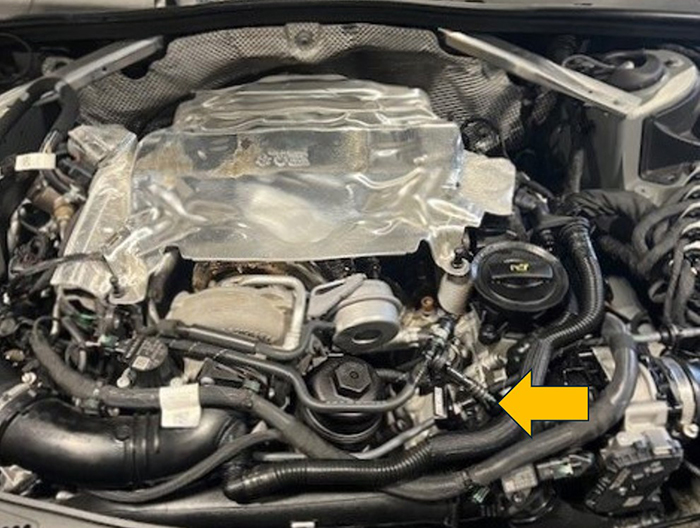 Vacuum line on Audi 3.0L Twin-turbocharged engine
