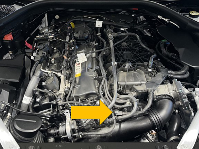 location of Valvetronic actuator