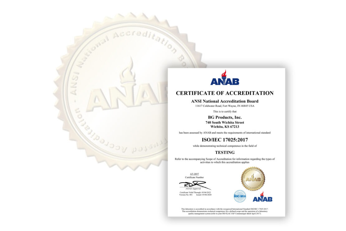 ISO/IEC 17025 Certified