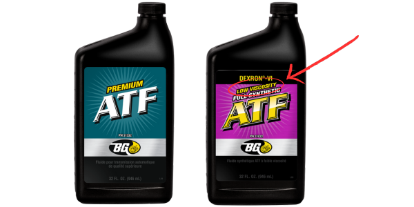 regular vs. "low viscosity" transmission fluid