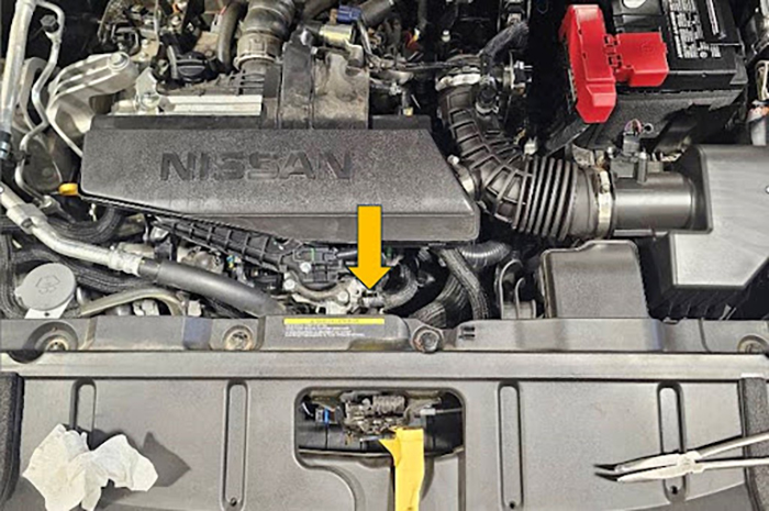 Nissan 1.5L vacuum line location