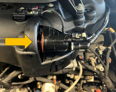 Purge valve on engine