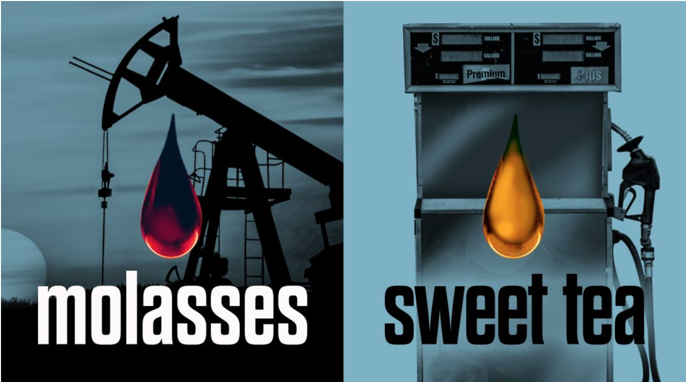 oil and gasoline deposits are like molasses and sweet tea