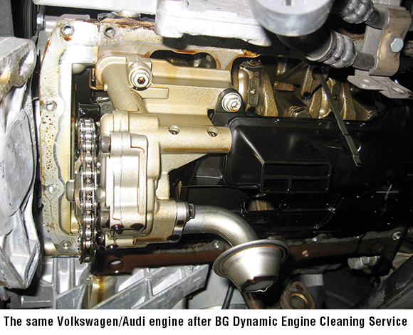 VW engine clean